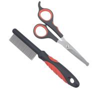 AB Tools Soft Protection Fine Toothed Detangling Comb & Ear/face Scissors For Dog Cat