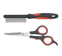 AB Tools Soft Protection Mediumtoothed Detanging Comb & Ear/face Scissors For Dog Cat