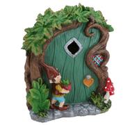 AB Tools Solar Fairy Green Door House Statue Figurine Ornament Home Garden Yard