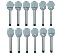 AB Tools Solar Powered Colour Changing Led Stainless Steel Glass Ball Garden Light 12Pc