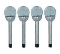AB Tools Solar Powered Colour Changing Led Stainless Steel Glass Ball Garden Light 4Pc