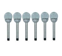 AB Tools Solar Powered Colour Changing Led Stainless Steel Glass Ball Garden Light 6Pc