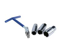 AB Tools Spark Plug Socket Remover Installer Set Flexi T Bar 16mm 18mm 21mm Sockets 4Pc
