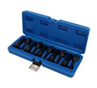 AB Tools Spline Impact Deep Impacted Bit Sockets Extra Long M5 - M18 10Pc