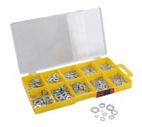 AB Tools Spring and Flat Metric Assorted Washers 3mm / 4mm / 5mm / 6mm / 8mm 500pc