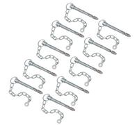 AB Tools Spring Loaded Sword Pin With Chain Retaining Cotter Pin 12.5mm X 150.5mm 10Pc
