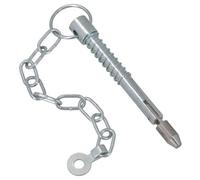 AB Tools Spring Loaded Sword Pin With Chain Retaining Cotter Pin 12.5mm X 150.5mm 1Pc