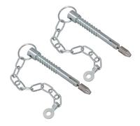 AB Tools Spring Loaded Sword Pin With Chain Retaining Cotter Pin 12.5mm X 150.5mm 2Pc