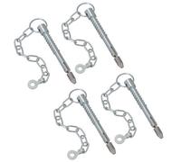 AB Tools Spring Loaded Sword Pin With Chain Retaining Cotter Pin 12.5mm X 150.5mm 4Pc