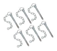 AB Tools Spring Loaded Sword Pin With Chain Retaining Cotter Pin 12.5mm X 150.5mm 6Pc