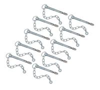 AB Tools Spring Loaded Sword Pin With Chain Retaining Cotter Pin 12.5mm X 163.5mm 10Pc