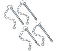 AB Tools Spring Loaded Sword Pin With Chain Retaining Cotter Pin 12.5mm X 163.5mm 4Pc
