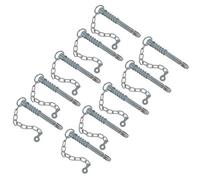 AB Tools Spring Loaded Sword Pin With Chain Retaining Cotter Pin 16mm X 178mm 10Pc