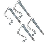 AB Tools Spring Loaded Sword Pin With Chain Retaining Cotter Pin 16mm X 178mm 4Pc