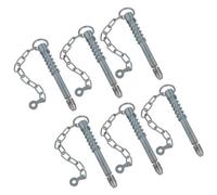 AB Tools Spring Loaded Sword Pin With Chain Retaining Cotter Pin 16mm X 178mm 6Pc