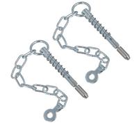 AB Tools Spring Loaded Sword Pin With Chain Retaining Cotter Pin 9.5mm X 113mm 2Pc