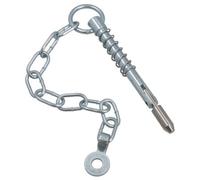 AB Tools Spring Loaded Sword Pin With Chain Retaining Cotter Pin 9.5mm X 123mm 1Pc