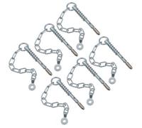 AB Tools Spring Loaded Sword Pin With Chain Retaining Cotter Pin 9.5mm X 123mm 6Pc