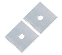 AB Tools Square Plate Washer M10 50mm X 50mm Galvanised Timber Wood Fastener 2Pk