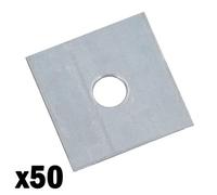 AB Tools Square Plate Washer M12 50mm X 50mm Galvanised Timber Wood Fastener 50Pk