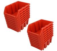 AB Tools Stacking Bin Boxes Wall Or Stack For Garage Workshop Storage 165 X 105 X 75 16Pc