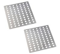AB Tools Stainless Steel Flat Drain Guard Cover Plate Grid 150mm X 150mm Rustproof 2Pc