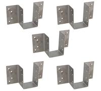 AB Tools Stainless Steel Mini Timber Wood Joist Beam Hanger 47mm For Decking Lofts 5Pc