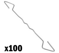 AB Tools Stainless Steel Type 4 Cavity Wall Tie 225mm 76-100mm Brick Housing 100Pk