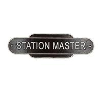 AB Tools Station Master Sign Plaque Train Railway Wall Station Gate Fence Post Garage