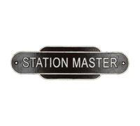 AB Tools Station Master Sign Plaque Train Railway Wall Station Gate Fence Post Garage