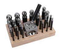 AB Tools Steel Doming Block And Punch Set Craft Dapping Jewellery Shaping Kit 25Pc
