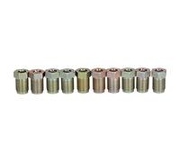 AB Tools Steel Male Brake Pipe Union Fittings 12mm x 1mm for 1/4" or 6mm Brake Pipe 10pc