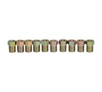 AB Tools Steel Male Brake Pipe Union Fittings M10 x 1mm for 3/16” Brake Pipe 10pc