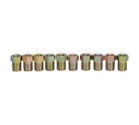 AB Tools Steel Male Brake Pipe Union Fittings M10 X 1mm For 3/16" Brake Pipe 10Pc