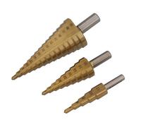 AB Tools Step Drill / Cone Cutter Set 3Pc Hss 4-32mm
