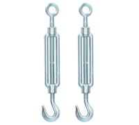 AB Tools Straining Screw / Turnbuckle Hook To Eye 2 Pack Galvanised Rigging M10 Dk62