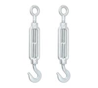 AB Tools Straining Screw / Turnbuckle Hook To Eye 2 Pack Galvanised Rigging M12 Dk63