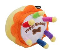 AB Tools Super Soft Plush Squeaky Small Birthday Cake Toy Dog Puppy Happy Birthday Gift