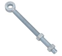 AB Tools Swing Gate Long Eye Bolts Hinge + Nuts Adjustable Zinc Plated 16 X 150mm 1Pc