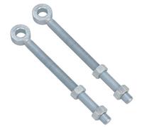 AB Tools Swing Gate Long Eye Bolts Hinge + Nuts Adjustable Zinc Plated 16 X 200mm 2Pc