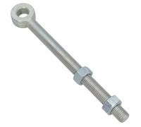 AB Tools Swing Gate Long Eye Bolts Hinge + Nuts Adjustable Zinc Plated 20 X 250mm 1Pc