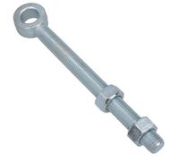 AB Tools Swing Gate Long Eye Bolts Hinge + Nuts Adjustable Zinc Plated 24 X 250mm 1Pc