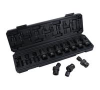 AB Tools Swivel Wobble Metric Shallow Impact Sockets 3/8In Drive 10-19mm 10Pc