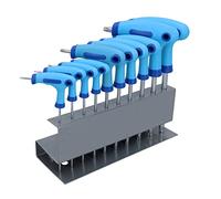 AB Tools T Bar Handle Torx Bits Wrench Set T9 - T50 in Storage Rack T Handle Keys 10pc
