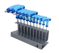 AB Tools T Bar Handle Torx Bits Wrench Set T9 - T50 In Storage Rack T Handle Keys 10Pc
