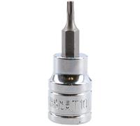 AB Tools T10 Male Torx Bit Star Socket 3/8" Drive Standard Internal Chrome Vanadium Steel