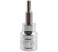 AB Tools T20 Male Torx Bit Star Socket 3/8" Drive Standard Internal Chrome Vanadium Steel