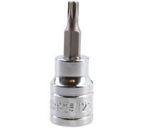 AB Tools T25 Male Torx Bit Star Socket 3/8" Drive Standard Internal Chrome Vanadium Steel