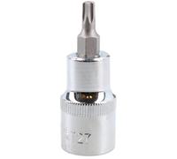 AB Tools T27 Male Torx Bit Star Socket 1/2" Drive Standard Internal Chrome Vanadium Steel