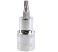 AB Tools T30 Male Torx Bit Star Socket 1/2" Drive Standard Internal Chrome Vanadium Steel